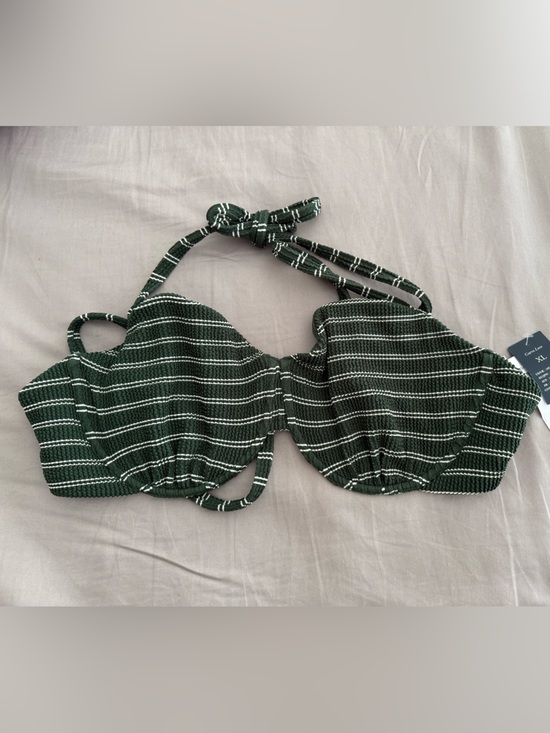 Abercrombie & Fitch Other - Abercrombie & Fitch Olive Green Bikini Top with White Trim